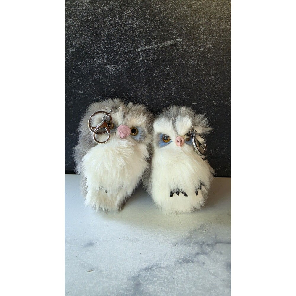 Cute Furry Owl Key Chains USED